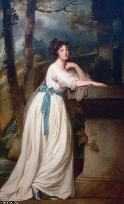 Wikioo.org - The Encyclopedia of Fine Arts - Painting, Artwork by George Romney - Portrait of Mrs Andrew Reid