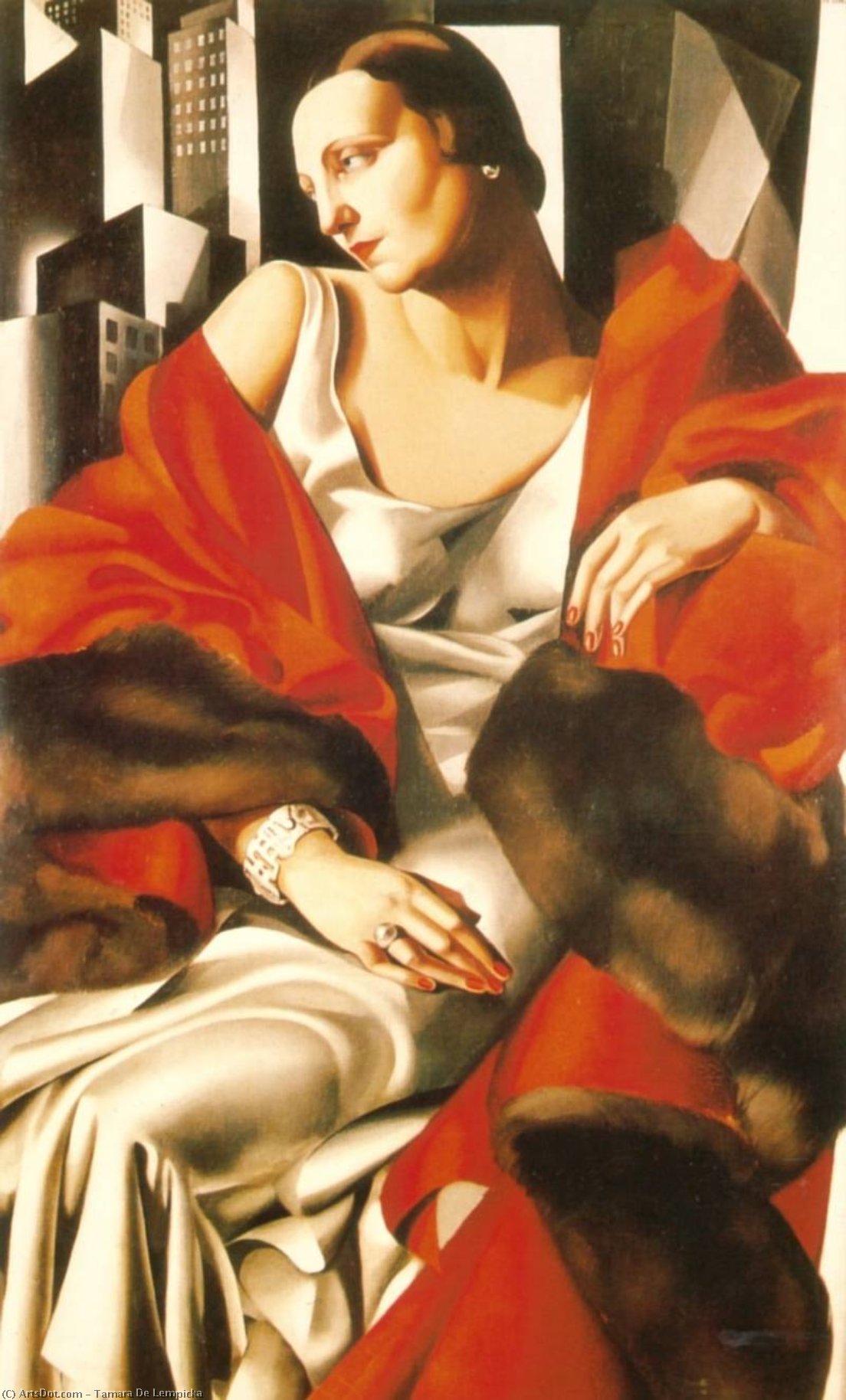 Wikioo.org - The Encyclopedia of Fine Arts - Painting, Artwork by Tamara De Lempicka - Portrait of Mrs Boucard