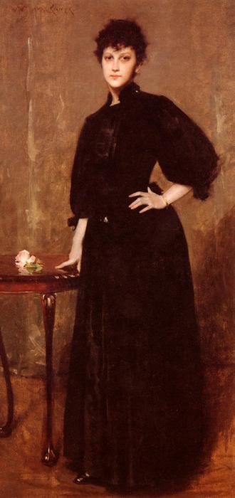 Wikioo.org - The Encyclopedia of Fine Arts - Painting, Artwork by William Merritt Chase - Portrait of Mrs. C.
