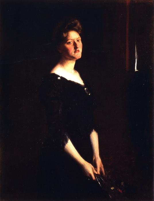 Wikioo.org - The Encyclopedia of Fine Arts - Painting, Artwork by William Merritt Chase - Portrait of Mrs. Hale