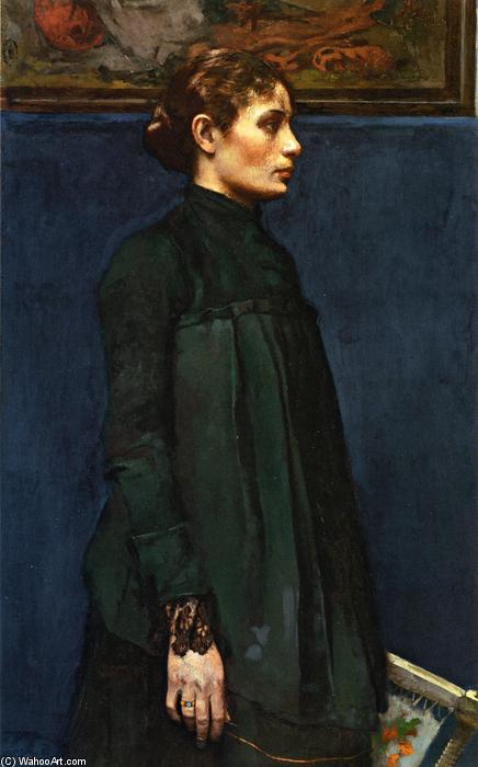 Wikioo.org - The Encyclopedia of Fine Arts - Painting, Artwork by Julius Garibaldi Melchers - Portrait of Mrs. H (Mrs. George Hitchcock)