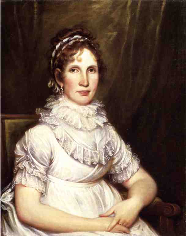 Wikioo.org - The Encyclopedia of Fine Arts - Painting, Artwork by John Trumbull - Portrait of Mrs. Isaac Bronson (nee Anna Olcott)