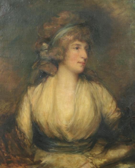 WikiOO.org - Енциклопедия за изящни изкуства - Живопис, Произведения на изкуството George Romney - Portrait of Mrs Maria Fitzherbert, wife of George IV