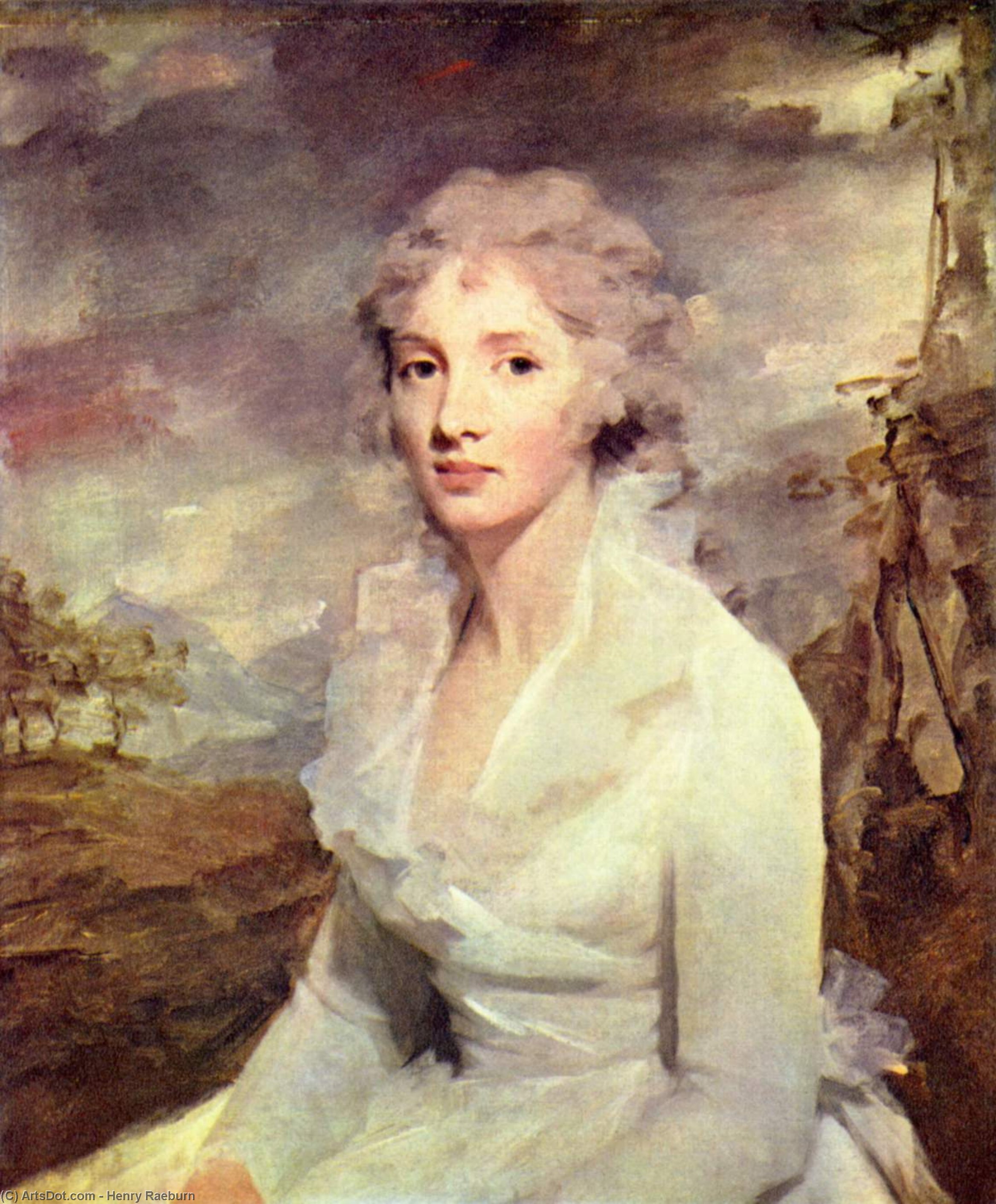 Wikoo.org - موسوعة الفنون الجميلة - اللوحة، العمل الفني Henry Raeburn - Portrait of Ms. Eleanor Urquhart