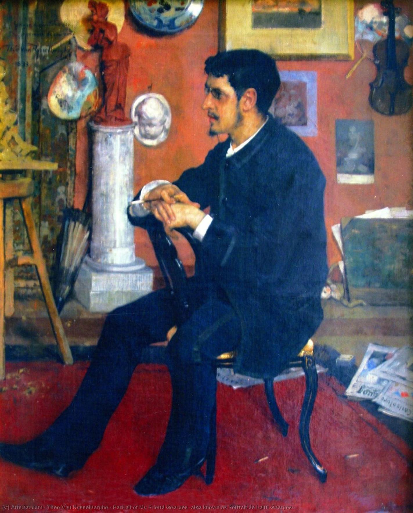 WikiOO.org - Encyclopedia of Fine Arts - Lukisan, Artwork Theo Van Rysselberghe - Portrait of My Friend Georges (also known as Portrait de l'ami Georges)