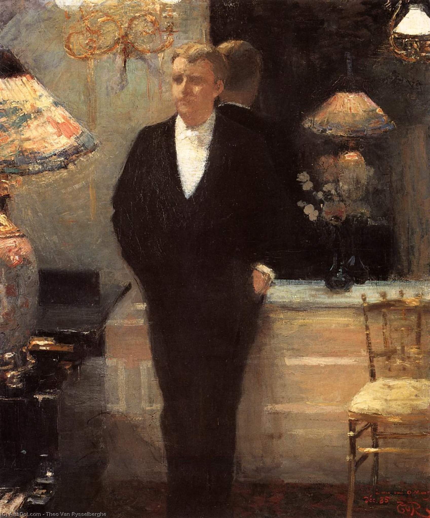 Wikioo.org - The Encyclopedia of Fine Arts - Painting, Artwork by Theo Van Rysselberghe - Portrait of Octave Maus