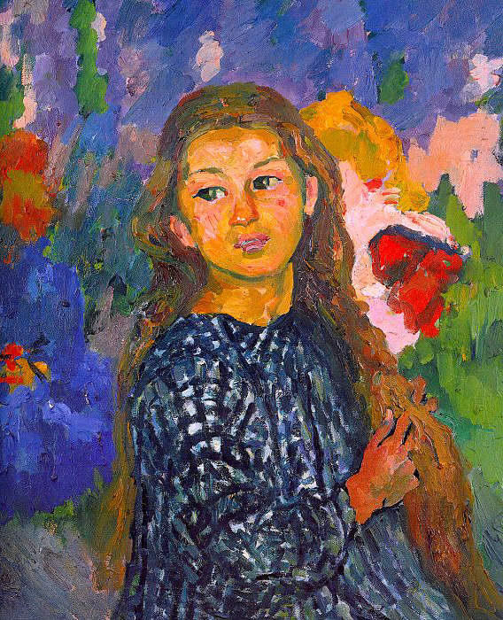 Wikioo.org - The Encyclopedia of Fine Arts - Painting, Artwork by Giovanni Giacometti - Portrait of Ottilia Giacometti