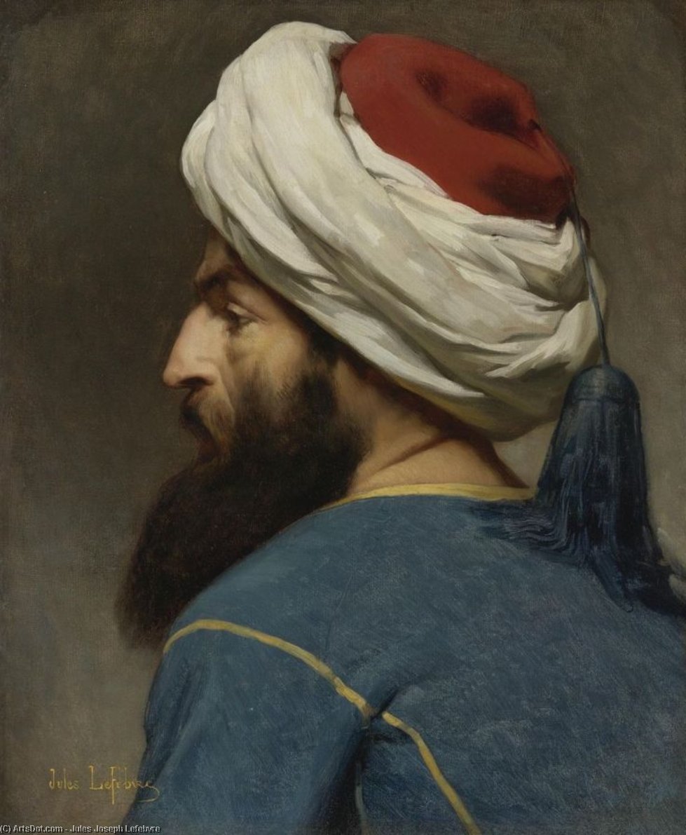 Wikioo.org - The Encyclopedia of Fine Arts - Painting, Artwork by Jules Joseph Lefebvre - Portrait of an Ottoman