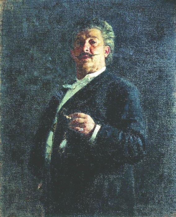 Wikioo.org - The Encyclopedia of Fine Arts - Painting, Artwork by Ilya Yefimovich Repin - Portrait of painter and sculptor Mikhail Osipovich Mikeshin.