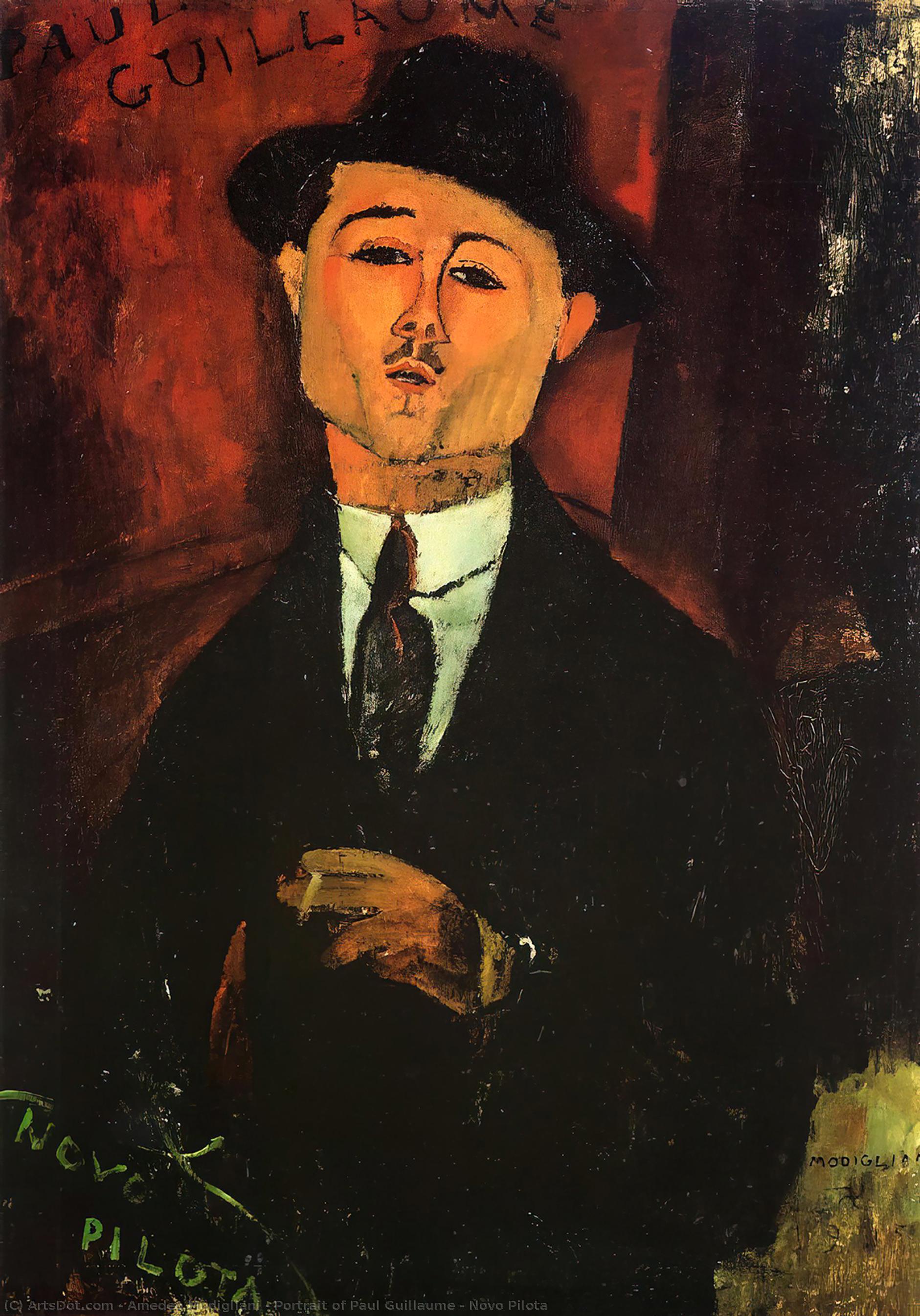 WikiOO.org - Encyclopedia of Fine Arts - Lukisan, Artwork Amedeo Modigliani - Paul Guillaume, Novo Pilota