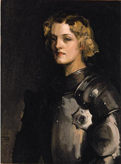 WikiOO.org - Encyclopedia of Fine Arts - Maľba, Artwork John Lavery - Portrait of Pauline Chase as Joan of Arc