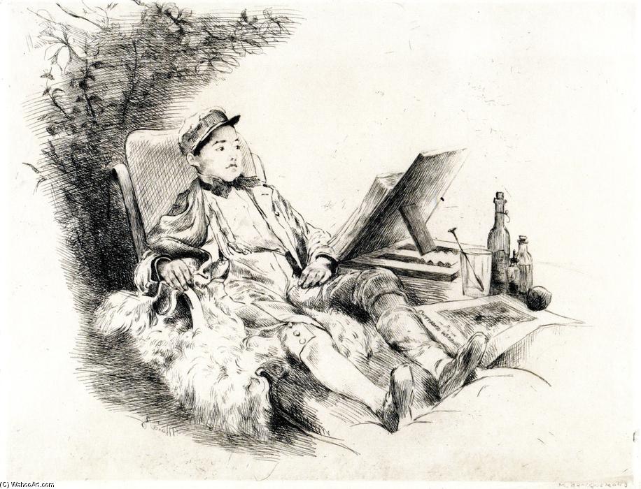 WikiOO.org - Enciklopedija dailės - Tapyba, meno kuriniai Marie Bracqemond - Portrait of Pierre Bracquemond