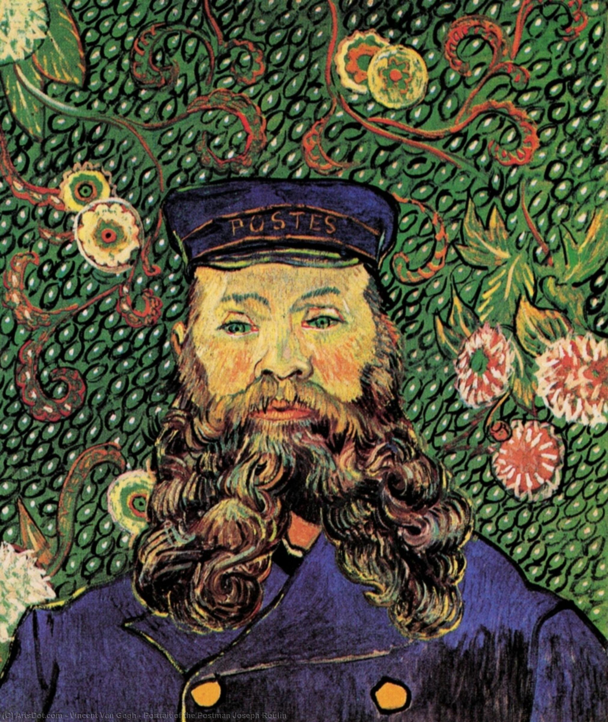 WikiOO.org - Энциклопедия изобразительного искусства - Живопись, Картины  Vincent Van Gogh - портрет почтальона джозефа рулена