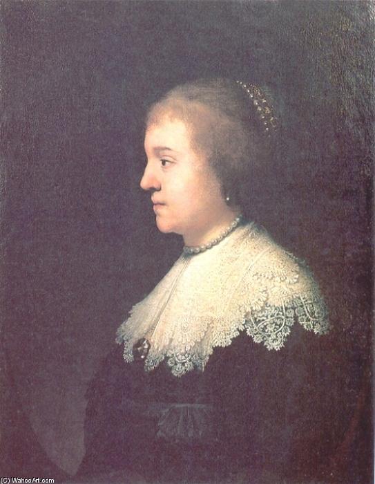 Wikioo.org – L'Enciclopedia delle Belle Arti - Pittura, Opere di Rembrandt Van Rijn - Ritratto Principessa Amalia furgone Solms