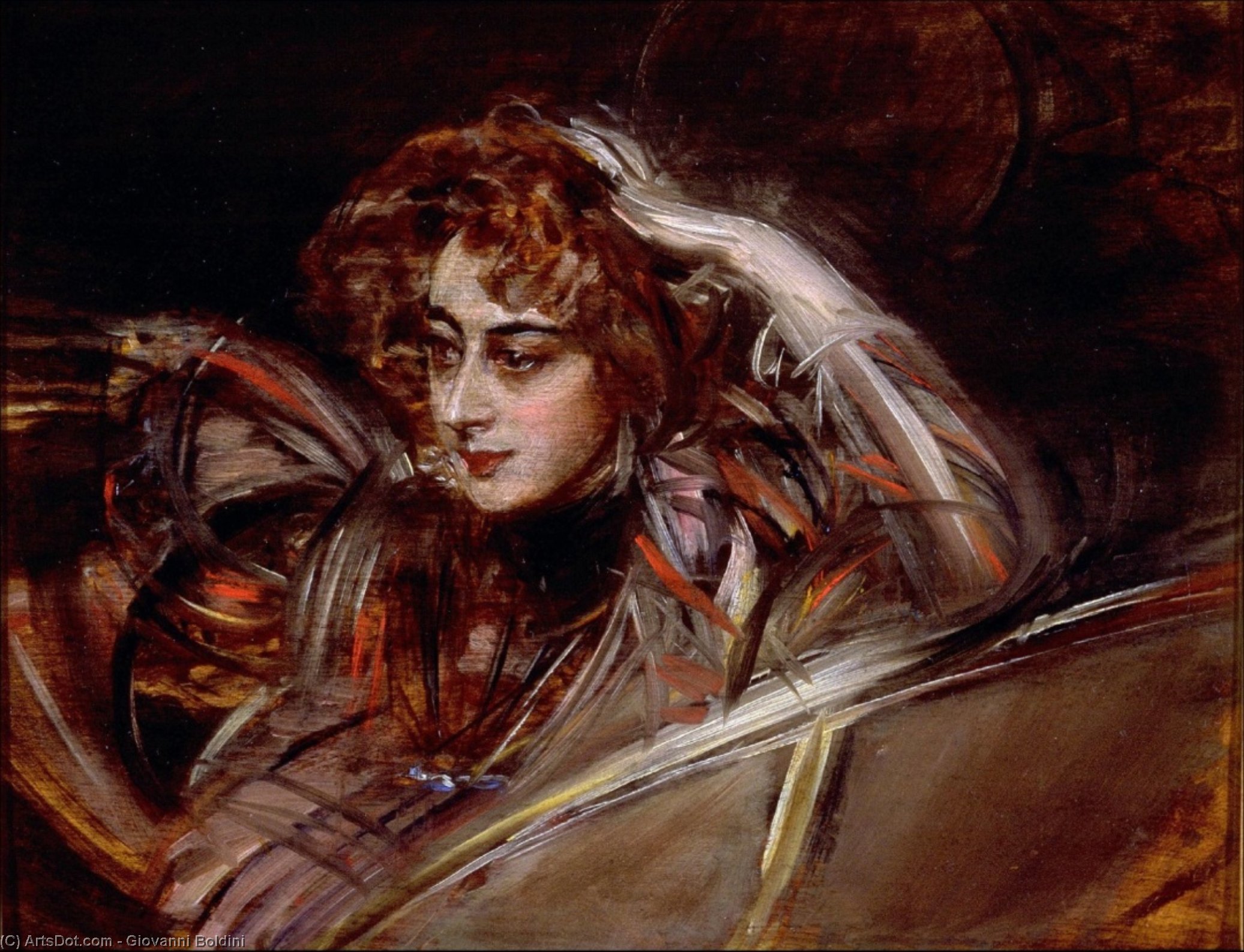 WikiOO.org - Encyclopedia of Fine Arts - Maleri, Artwork Giovanni Boldini - Portrait of Princesse de Caraman Chimay