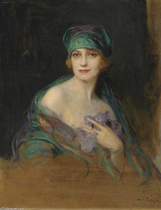 Wikioo.org - The Encyclopedia of Fine Arts - Painting, Artwork by Philip Alexius De Laszlo - Portrait of Princess Ruspoli, Duchess de Gramont