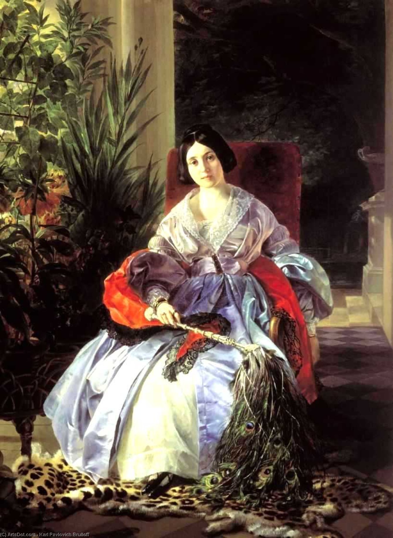 WikiOO.org - Güzel Sanatlar Ansiklopedisi - Resim, Resimler Karl Pavlovich Brulloff - Portrait of Princess Ye. P. Saltykova