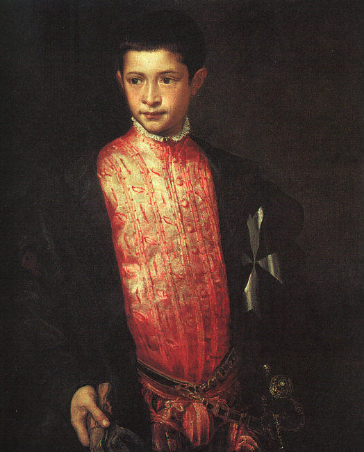 WikiOO.org - دایره المعارف هنرهای زیبا - نقاشی، آثار هنری Tiziano Vecellio (Titian) - Portrait of Ranuccio Farnese