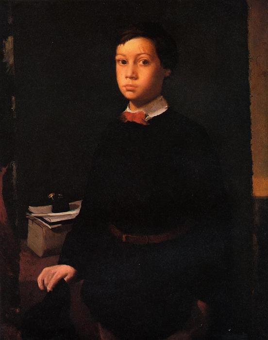 Wikioo.org – La Enciclopedia de las Bellas Artes - Pintura, Obras de arte de Edgar Degas - Retrato de Rene De Gas