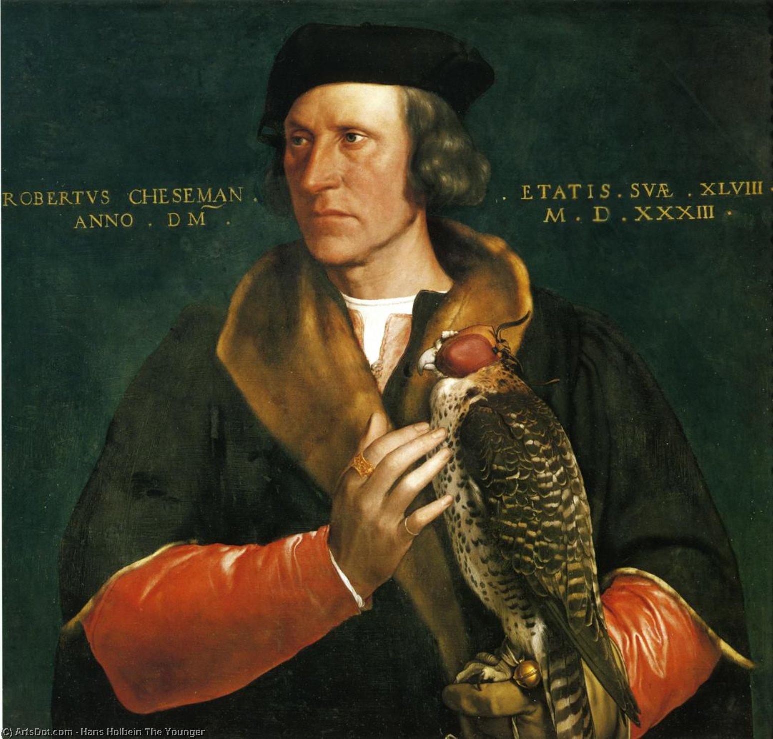WikiOO.org - Enciclopédia das Belas Artes - Pintura, Arte por Hans Holbein The Younger - Portrait of Robert Cheseman