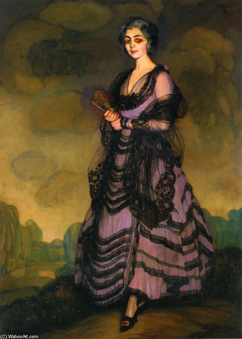 WikiOO.org - Encyclopedia of Fine Arts - Maľba, Artwork Ignacio Zuloaga Y Zabaleta - Portrait of Senora Corcuera