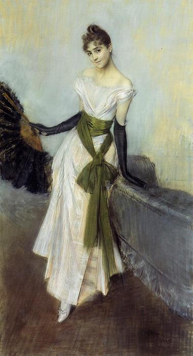 WikiOO.org - Enciklopedija dailės - Tapyba, meno kuriniai Giovanni Boldini - Portrait of Signorina Concha de Ossa