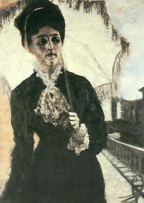 WikiOO.org - 백과 사전 - 회화, 삽화 Giovanni Segantini - Portrait of Signora Torelli