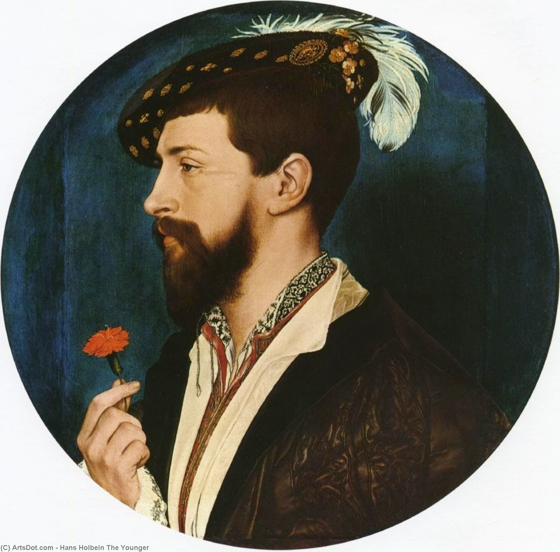Wikioo.org – La Enciclopedia de las Bellas Artes - Pintura, Obras de arte de Hans Holbein The Younger - Botas retrato de simón Jorge de quocote