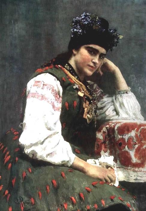 WikiOO.org - Güzel Sanatlar Ansiklopedisi - Resim, Resimler Ilya Yefimovich Repin - Portrait of Sophia Dragomirova.