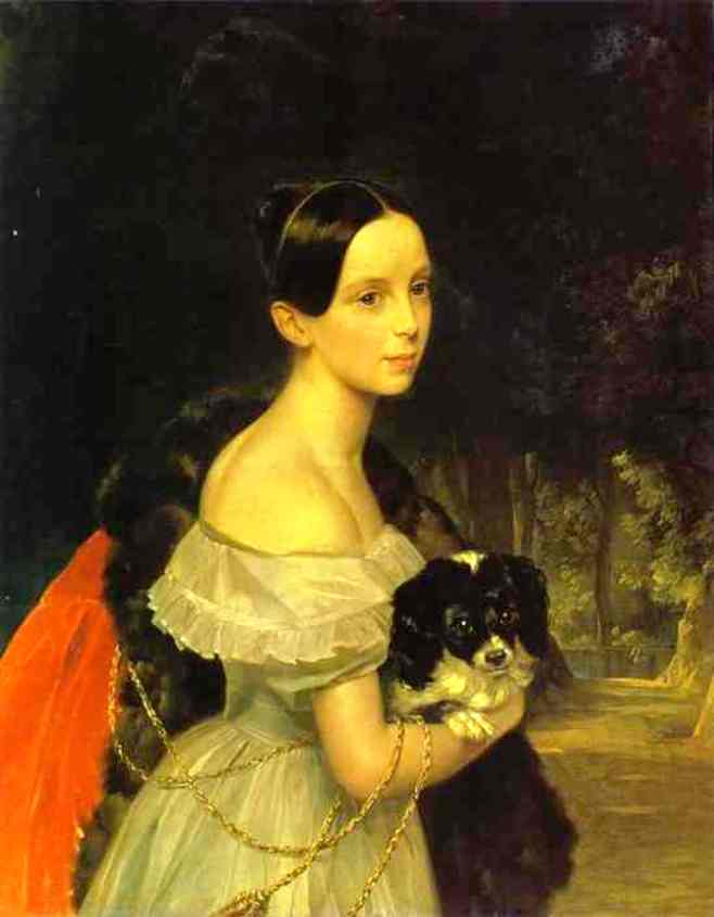 WikiOO.org - Encyclopedia of Fine Arts - Målning, konstverk Karl Pavlovich Brulloff - Portrait of U. M. Smirnova