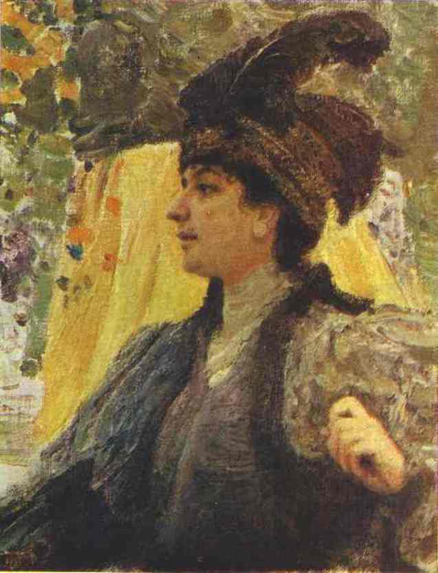 Wikioo.org – La Enciclopedia de las Bellas Artes - Pintura, Obras de arte de Ilya Yefimovich Repin - Botas retrato of V . V . Verevkina .