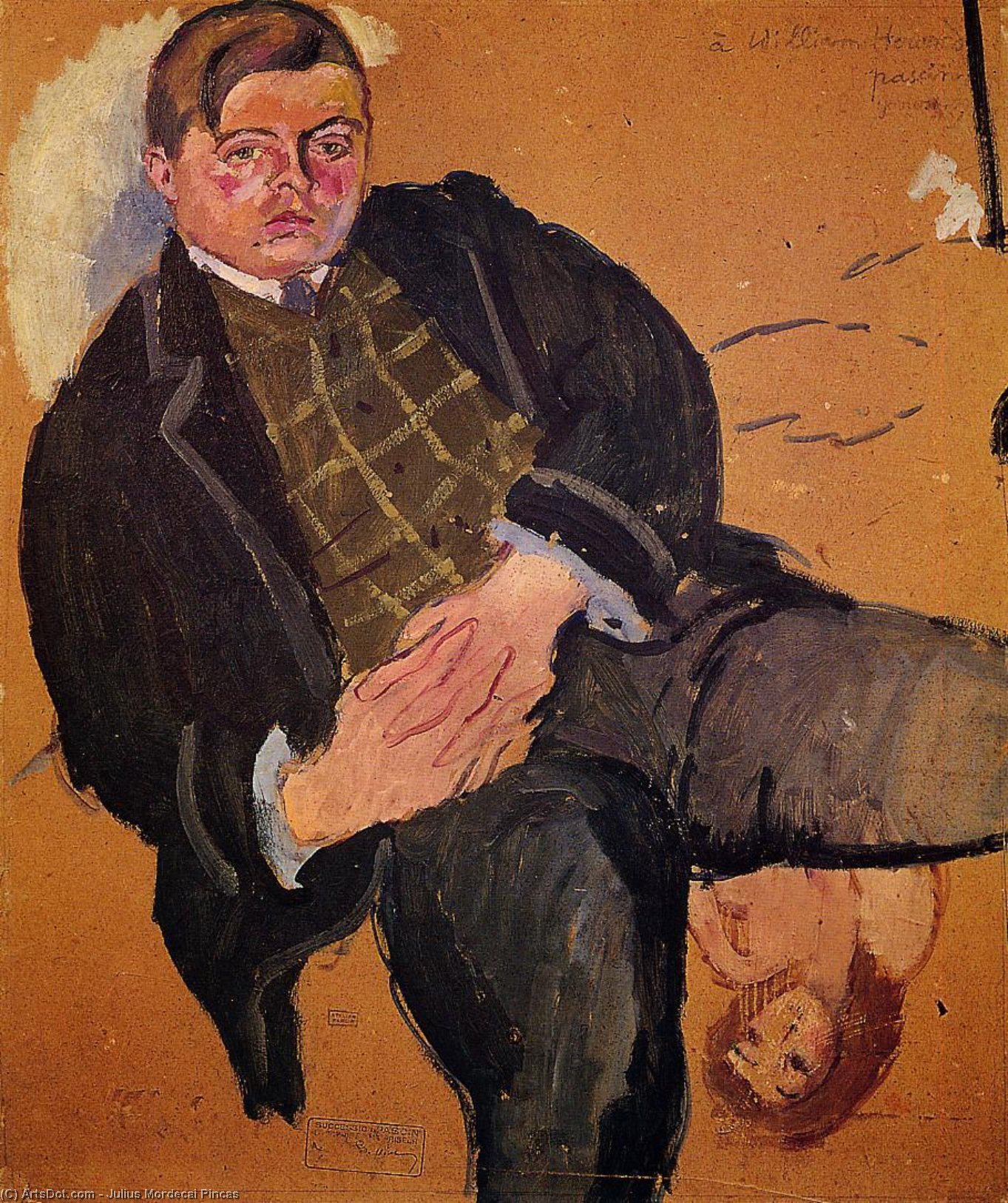 WikiOO.org - Encyclopedia of Fine Arts - Målning, konstverk Julius Mordecai Pincas - Portrait of William Howard