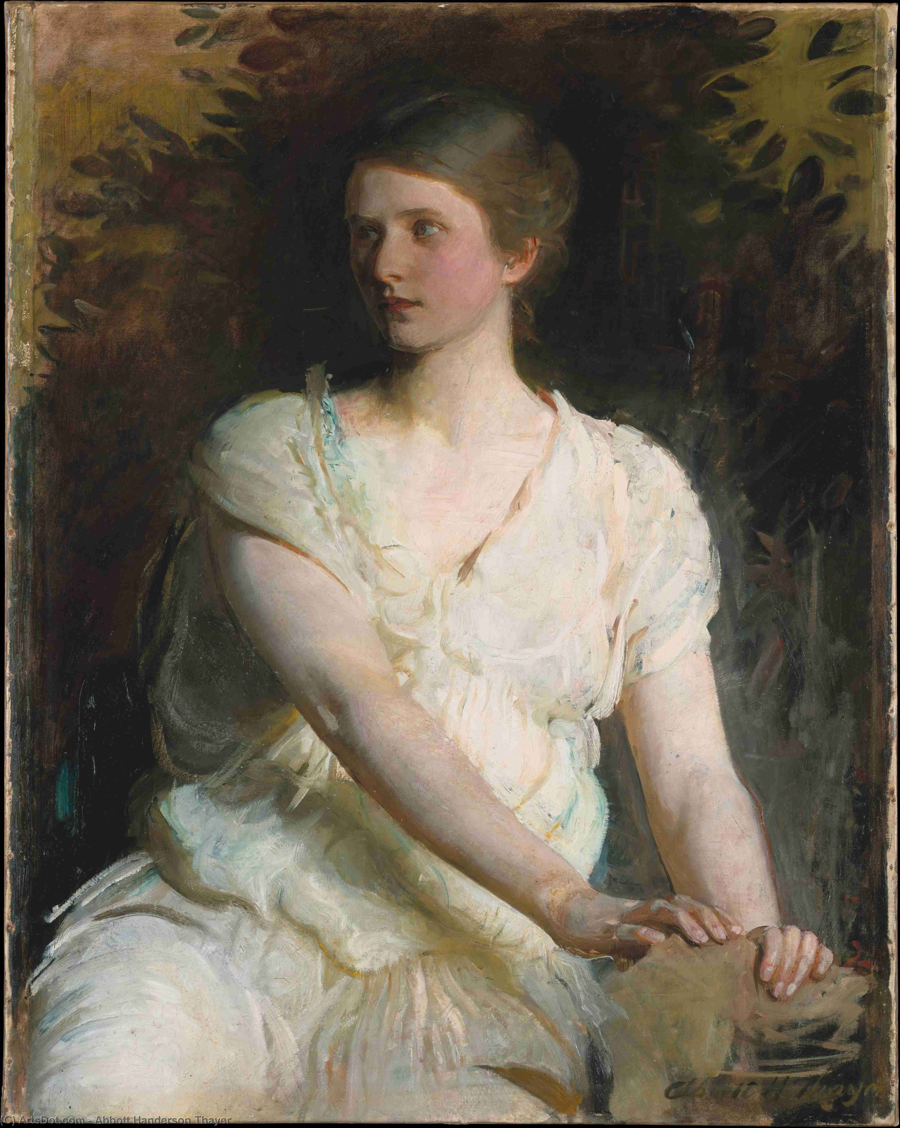 Wikioo.org - The Encyclopedia of Fine Arts - Painting, Artwork by Abbott Handerson Thayer - Portrait of a woman