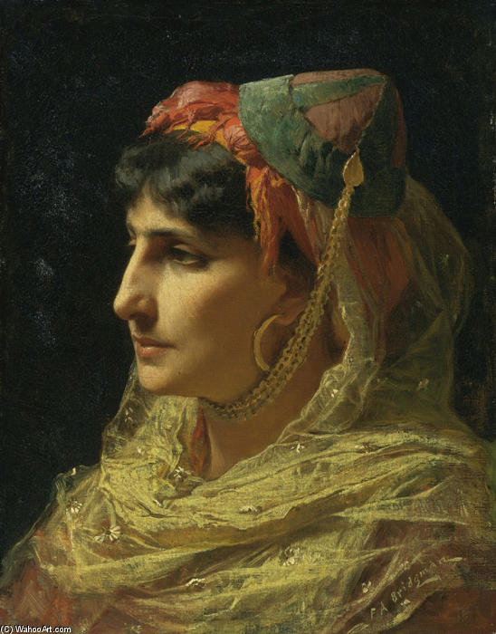 Wikioo.org - The Encyclopedia of Fine Arts - Painting, Artwork by Frederick Arthur Bridgman - Portrait of a Woman