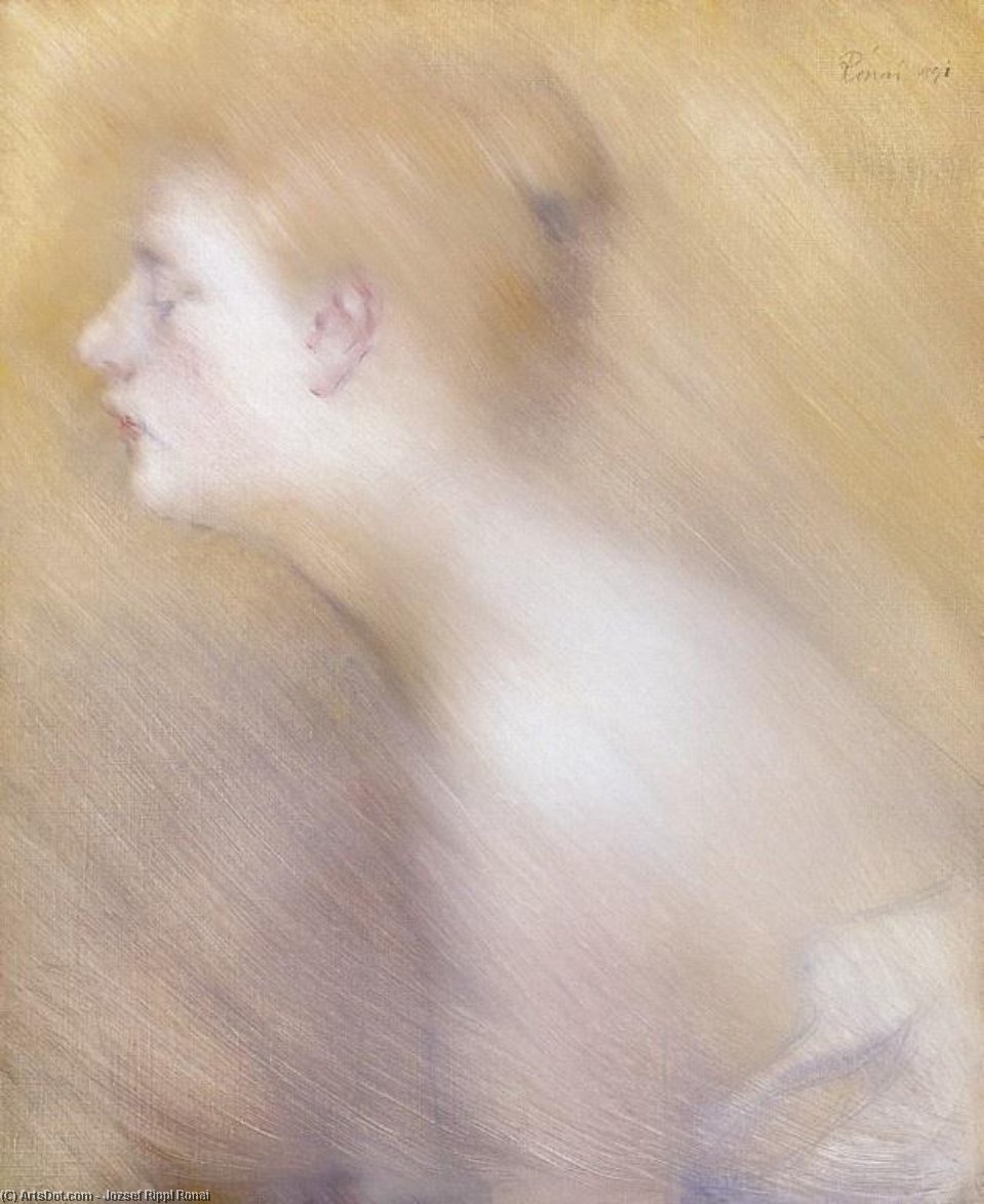 Wikioo.org - The Encyclopedia of Fine Arts - Painting, Artwork by Jozsef Rippl Ronai - Portrait of a Woman