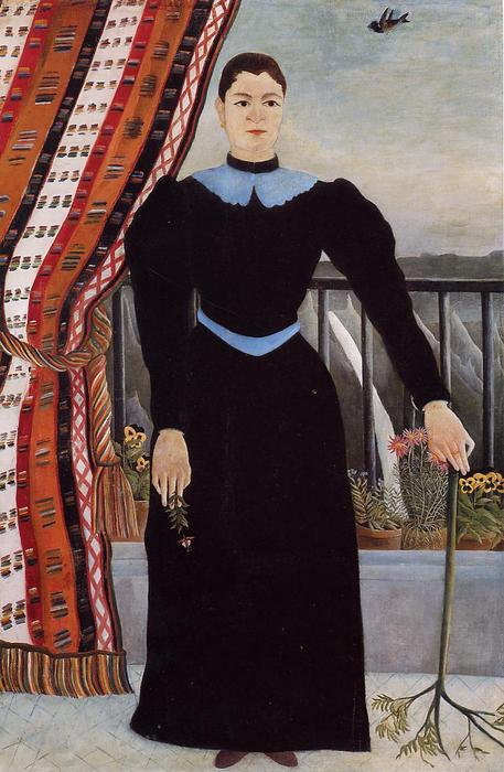 Wikioo.org - The Encyclopedia of Fine Arts - Painting, Artwork by Henri Julien Félix Rousseau (Le Douanier) - Portrait of a Woman