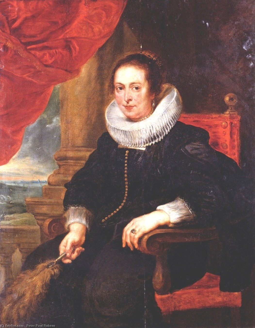 Wikioo.org - The Encyclopedia of Fine Arts - Painting, Artwork by Peter Paul Rubens - Portrait Of A Woman, Probably His Wife
