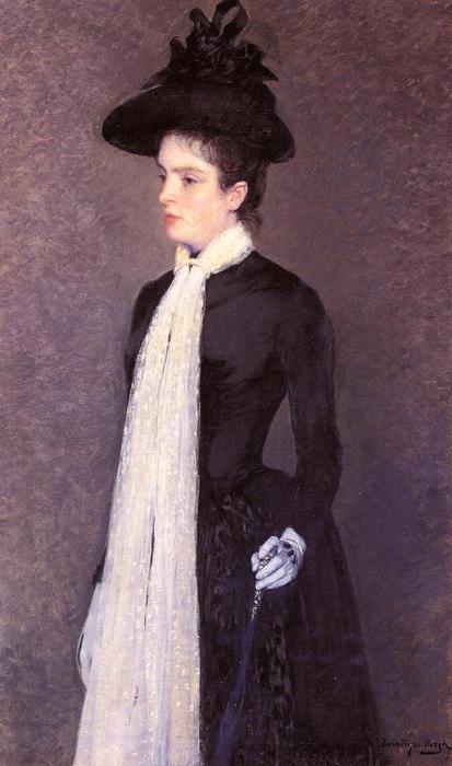 WikiOO.org - Encyclopedia of Fine Arts - Maleri, Artwork Theo Van Rysselberghe - Portrait of a Woman in Black