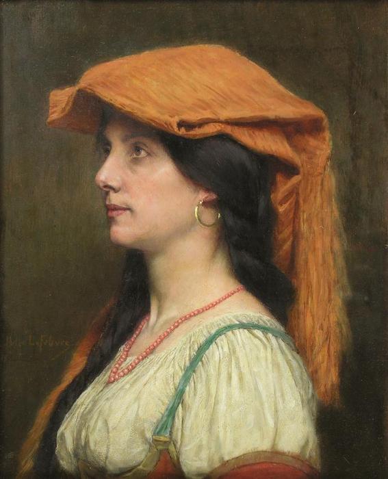 Wikioo.org - The Encyclopedia of Fine Arts - Painting, Artwork by Jules Joseph Lefebvre - Portrait of a Young Lady