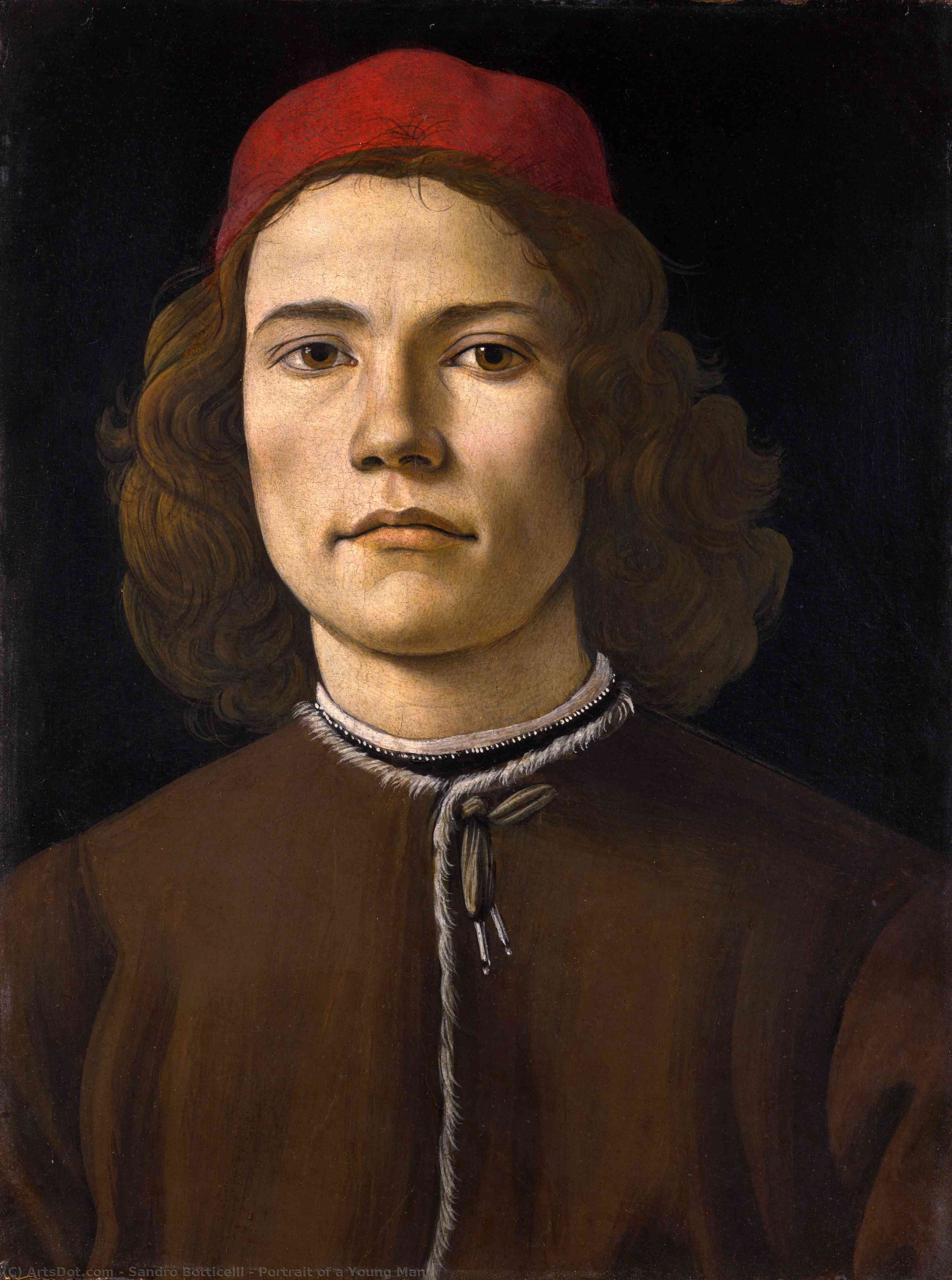 Wikioo.org – L'Enciclopedia delle Belle Arti - Pittura, Opere di Sandro Botticelli - ritratto di una giovani uomo
