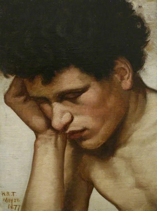 WikiOO.org - Encyclopedia of Fine Arts - Maleri, Artwork Henry Scott Tuke - Portrait of a Youth