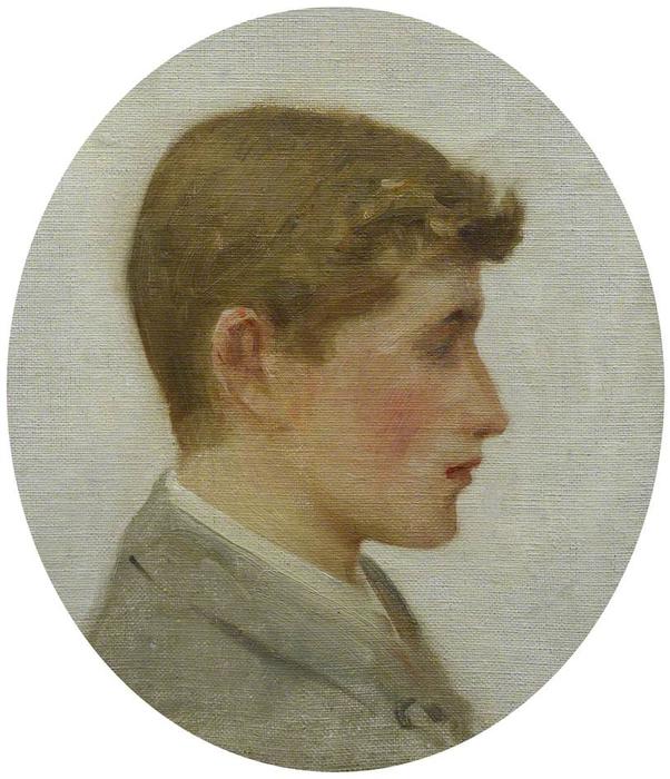 WikiOO.org - Encyclopedia of Fine Arts - Maľba, Artwork Henry Scott Tuke - Portrait of a Youth