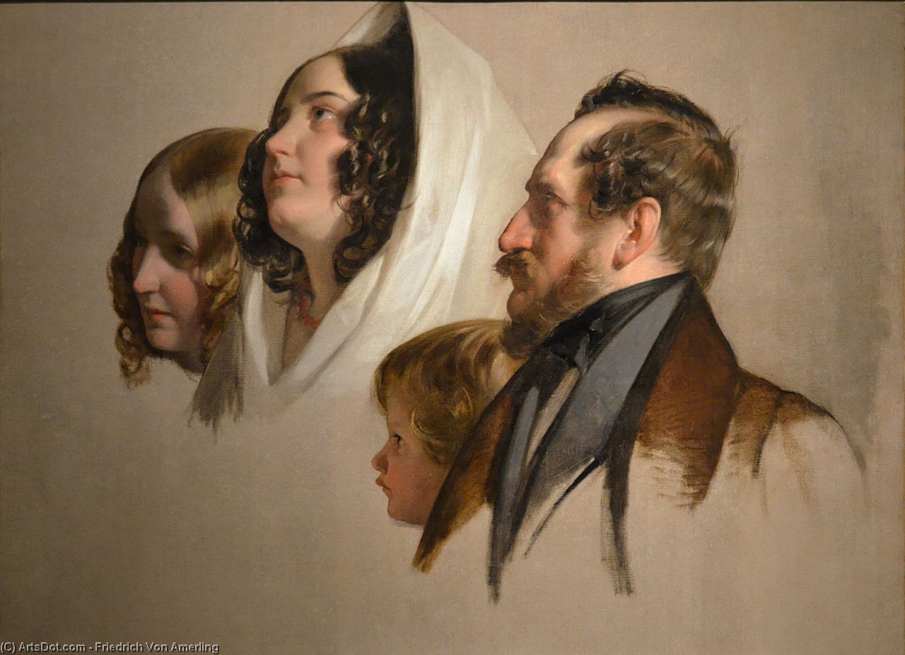 WikiOO.org – 美術百科全書 - 繪畫，作品 Friedrich Ritter Von Amerling - Portrait-study