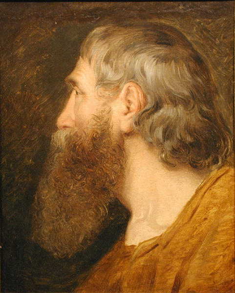 WikiOO.org - Enciklopedija likovnih umjetnosti - Slikarstvo, umjetnička djela Friedrich Ritter Von Amerling - Potrait of a Bearded Man