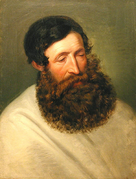 Wikioo.org – La Enciclopedia de las Bellas Artes - Pintura, Obras de arte de Friedrich Ritter Von Amerling - Potrait de un hombre barbudo