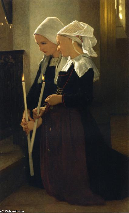 Wikioo.org - Die Enzyklopädie bildender Kunst - Malerei, Kunstwerk von William Adolphe Bouguereau - Gebet in Sainte-Anne-d Auray