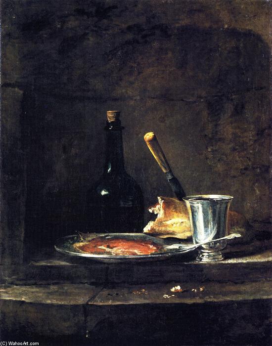 WikiOO.org - Encyclopedia of Fine Arts - Maleri, Artwork Jean-Baptiste Simeon Chardin - Preparations for Lunch (also known as The Silver Goblet)