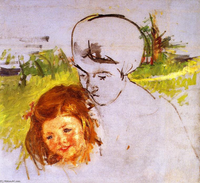Wikioo.org - The Encyclopedia of Fine Arts - Painting, Artwork by Mary Stevenson Cassatt - Preparatory Sketch for Mother and Child in a Boat