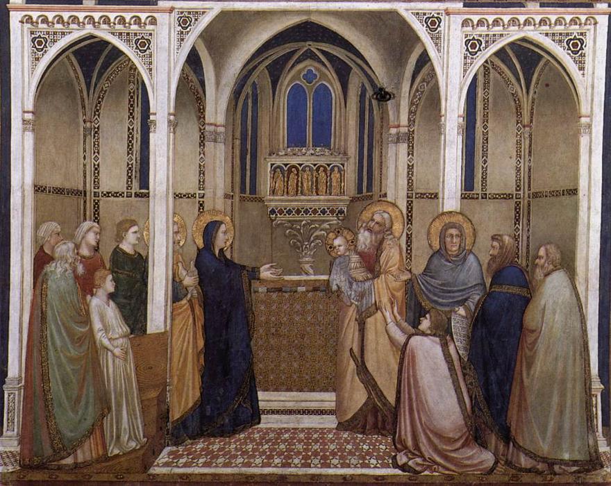 Wikioo.org - The Encyclopedia of Fine Arts - Painting, Artwork by Giotto Di Bondone - Presentation of Christ in the Temple (North transept, Lower Church, San Francesco, Assisi)