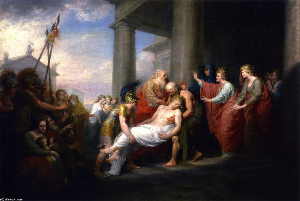 Wikioo.org - The Encyclopedia of Fine Arts - Painting, Artwork by John Trumbull - Priam Returning to His Family with the Dead Body of Hector